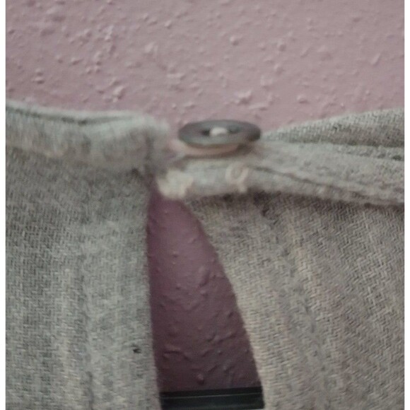 Zara Basic Grey Long Sleeve Tunic Top with Navy Floral Embroidery Size Large - Picture 7 of 11